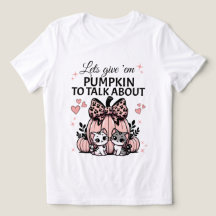 Camisa rosa de abóbora com laço para amantes de ga