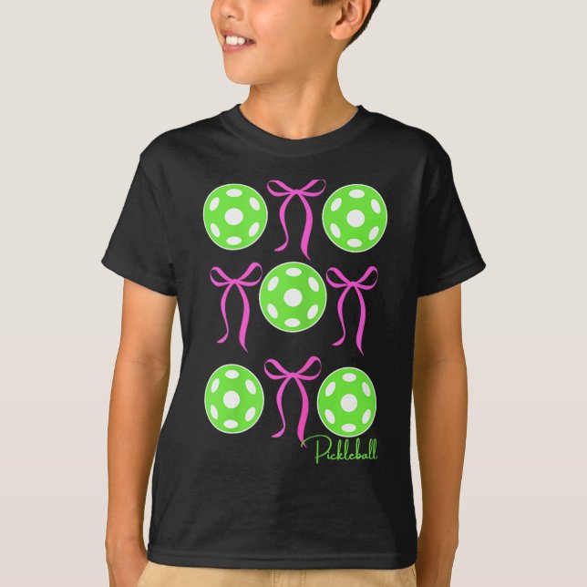 Camisa rosa de pickleball para meninas que amam jo (Frente)