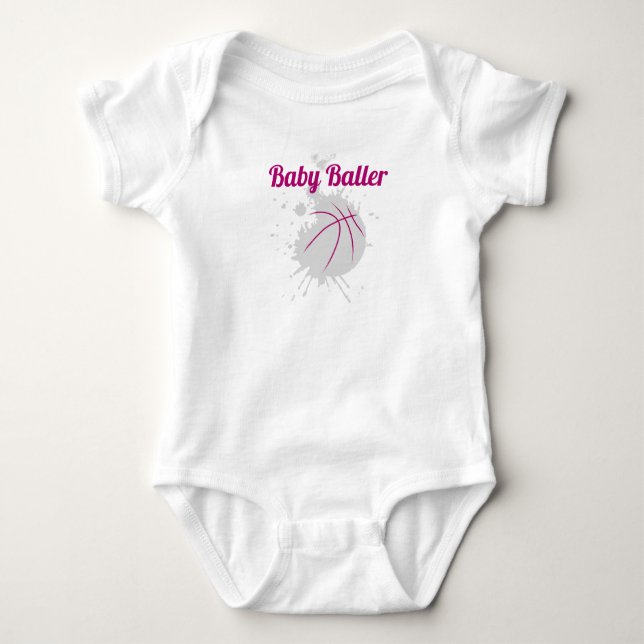 Camisa rosa do Baby Baller (Frente)