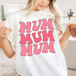 Camisa Rosa Retro para Mãe, Presente de Aniversári