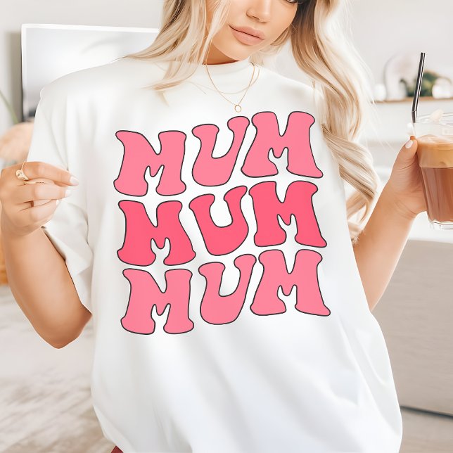 Camisa Rosa Retro para Mãe, Presente de Aniversári (christmas gift for her, shirt for women, girl mom shirt, mom life shirt, gift for mom, shirt for mom)