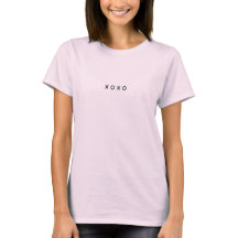 Camisa Rosa XOXO - Tshirt Bonito para o Dia dos Na