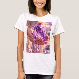 Camisa roxa de AMETISTA derretida para mulheres le