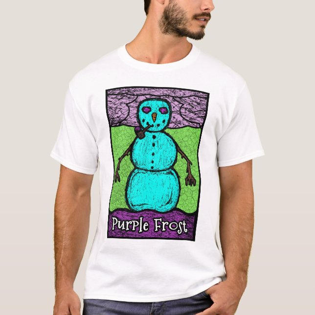Camisa roxa de Frost SOS T das caras (Frente)