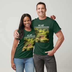 Camisa Rustic Village Landscape Nat Countryside