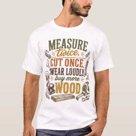 Camisa Rustica Engraçada de Marcenaria com Citação