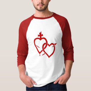 Camisa sagrado & imaculada dos corações