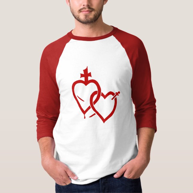 Camisa sagrado & imaculada dos corações (Frente)