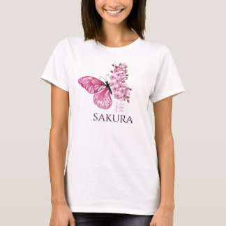 Camisa Sakura, borboleta das mulheres