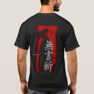 Camisa Samurai Anime Estampa Costas Branco Japon