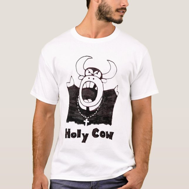 Camisa santamente da vaca T (Frente)