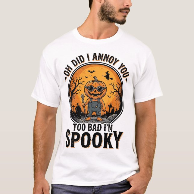 Camisa Sarcástica de Halloween Roupas Engraçadas d (Frente)