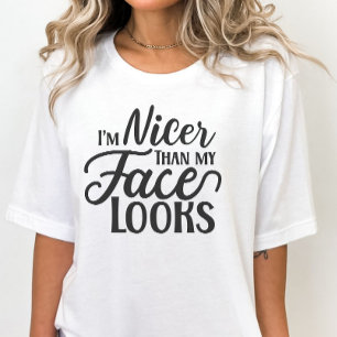 Camisa sarcástica, sou mais agradável do que meu r