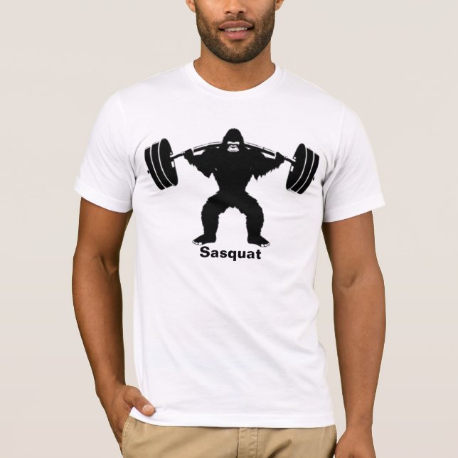 Camisa Sasquatch, Sasquat Gráfico Engraçado Pé-Gra (Frente)