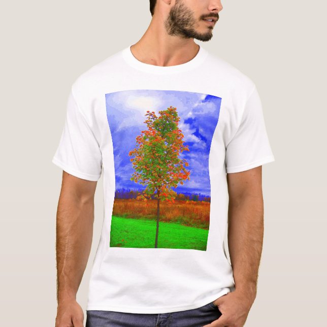 camisa saturada da árvore (Frente)