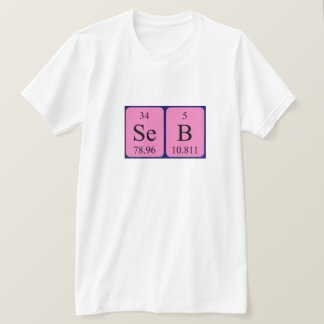 Camisa Seb periódica do nome da mesa