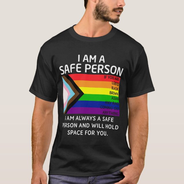 Camisa segura para pessoas, diafragma LGBTQ Ally,  (Frente)