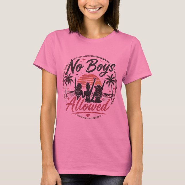 Camisa Sem Meninos Permitidos Viagem de Meninas Fé (Frente)