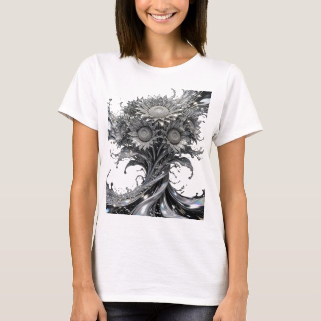 Camisa Sharp Silver WATER FLOWERS Design (Frente)