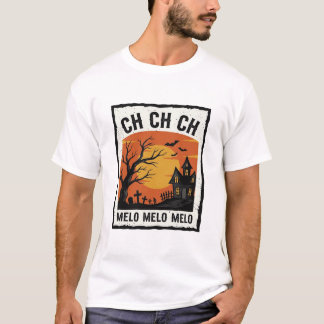Camisa Silhueta de Árvore Assombrada no Halloween 