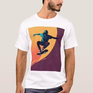 Camisa "Skateboard Sunset Graphic Tee"