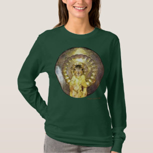 Camisa sleeved longa com design sagrado do esquilo