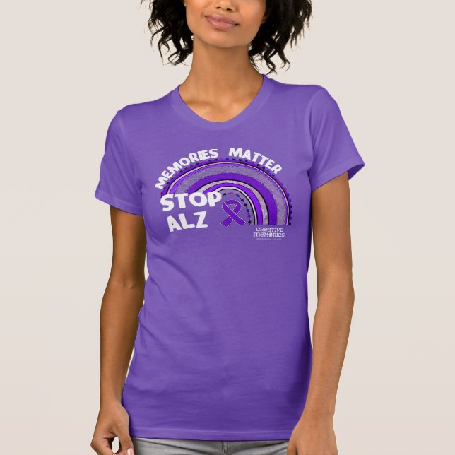 Camisa SLIM das Senhoras Dia Mais Longo Alz Assn 2 (Frente)