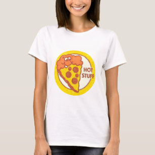 Camisa smelly da etiqueta da pizza retro do digno