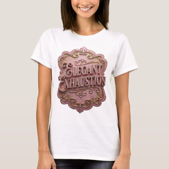 Camisa Snappy Gold ELEGANT EXHAUSTION Citação (Frente)