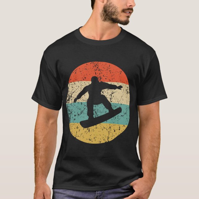 Camisa Snowboard - Vintage Retro Snowboarder (Frente)
