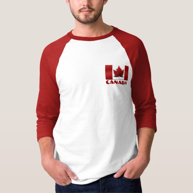 Camisa Souvenir de Jersey, Canadá, Bandeira Mascul (Frente)