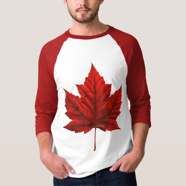 Camisa Souvenir de Jersey, Canadá, Bandeira Mascul (Frente)