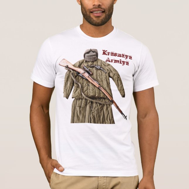 Camisa soviética do exército vermelho T de Mosin (Frente)