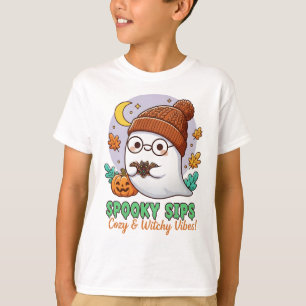 Camisa Spooky Sips para Crianças e Diversão de Hal
