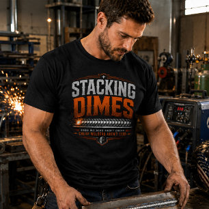 Camisa Stacking Dimes Welder Camiseta Divertida de