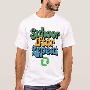 Camisa Suhoor Iftar Repetir Falso Crochê PNG Ramad