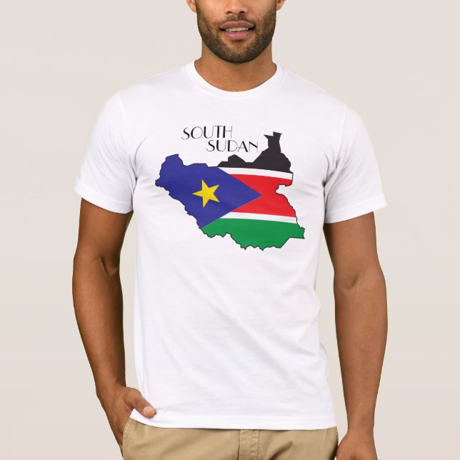 Camisa sul do Bandeira-Mapa de Sudão (Frente)