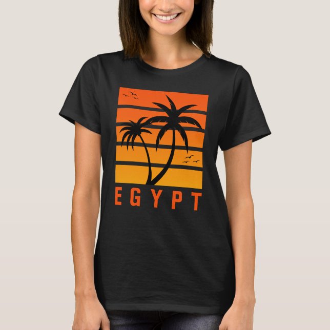 Camisa sunset laranja sunset feminina no Egito (Frente)