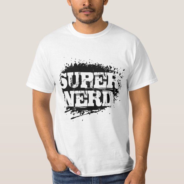 Camisa super do nerd t (Frente)