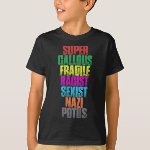 Camisa Super Insensível Frágil Potus Anti-trump Pr