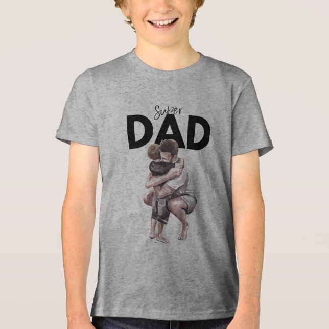 Camisa Super Papai Para Crianças  (Frente)