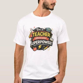  Camisa Superpoder do Professor Presente Divertido