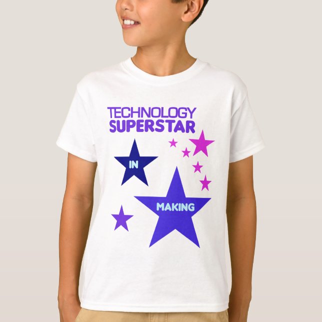 Camisa superstar de tecnologia para crianças (Frente)