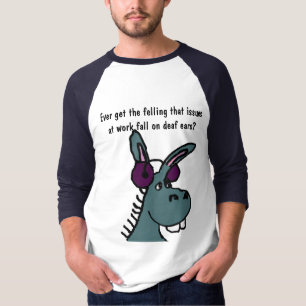 Camisa surda do humor do trabalho de asno DF