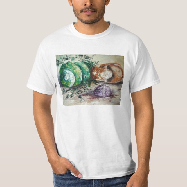 Camisa T Ann Hayes Pintando Conchas do Mar (Frente)