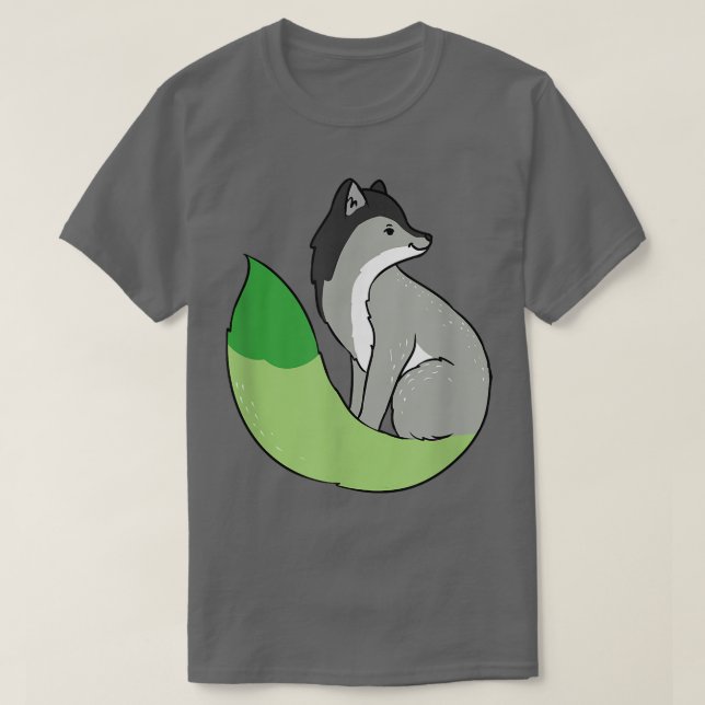 Camisa T Asexual do Orgulho Aromântico Fox (Frente do Design)