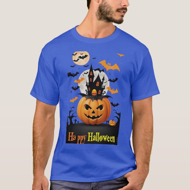 Camisa T básica, casual confortável e solta, de ho (Frente)