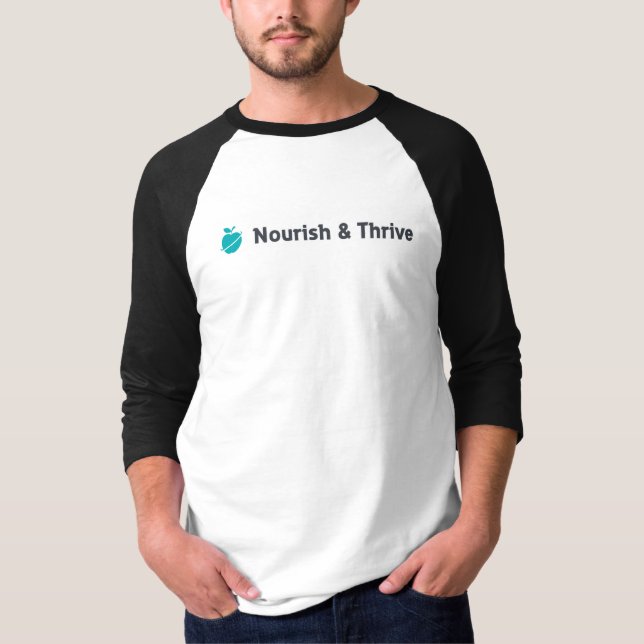 Camisa T básica de 3/4 Capas de Raglan masculina (Frente)