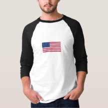 Camisa T básica de 3/4 Capas de Raglan masculina