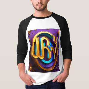 Camisa T básica de 3/4 Capas de Raglan masculina